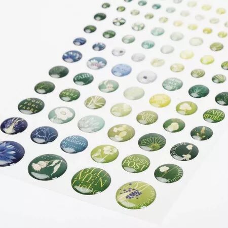 Enamel dots autocollants - Le temps des fleurs- Alexandra Renke