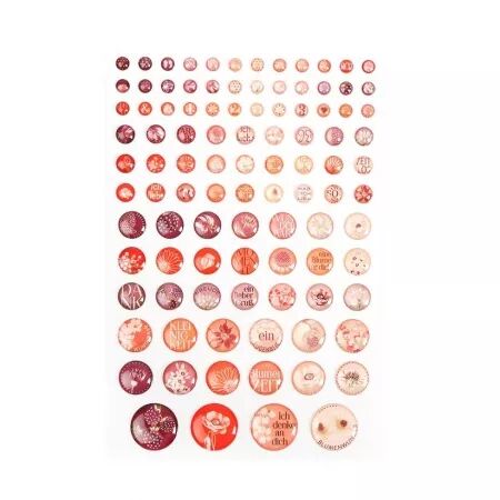 Enamel dots autocollants - Le temps des fleurs orange/prune - Alexandra Renke