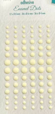 Enamel dots brillants adhésifs - Blanc