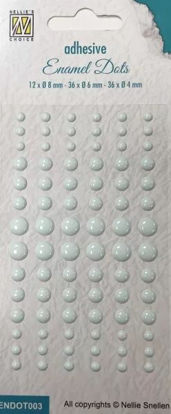 Enamel dots brillants adh�sifs - Bleu b�b� - Nellie\' Choice