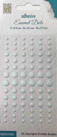 Enamel dots brillants adh&eacute;sifs - Bleu b&eacute;b&eacute; - Nellie\' Choice