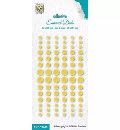 Enamel dots brillants adh�sifs - Jaune