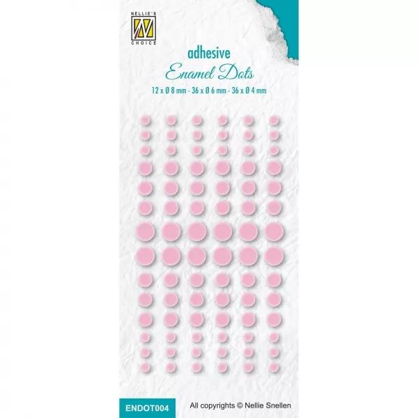 Enamel dots brillants adh�sifs - Rose - Nellie\' Choice