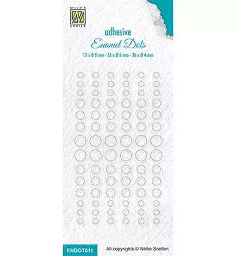 Enamel dots brillants adh�sifs - Transparent