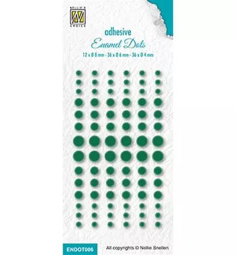 Enamel dots brillants adh�sifs - Vert