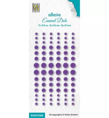 Enamel dots brillants adh�sifs - Violet