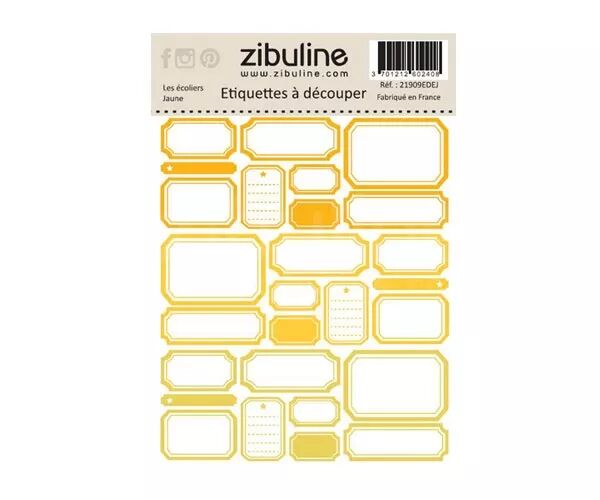 Etiquettes � d�couper - Les �coliers - Jaune