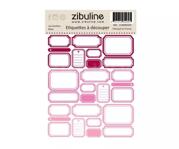 Etiquettes � d�couper - Les �coliers - Rose