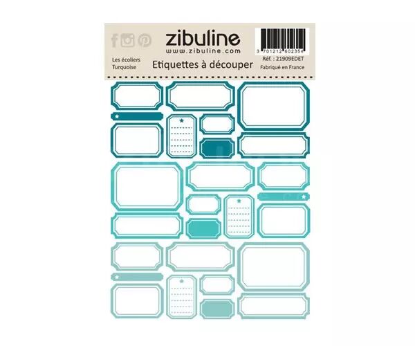 Etiquettes  dcouper - Les coliers - Turquoise
