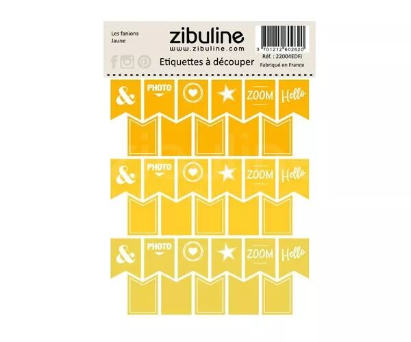Etiquettes � d�couper - Les fanions - Jaune