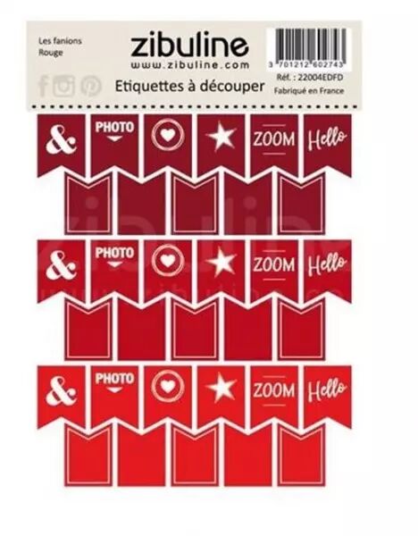 Etiquettes � d�couper - Les fanions - rouge