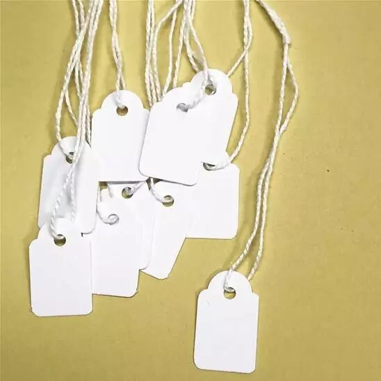 Etiquettes bijoutier - carr� blanc - lot de 10
