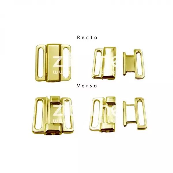 Fermoir ruban 10 mm - Clip m�tal Dor�
