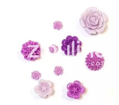 Fleurs en r�sine - Violet