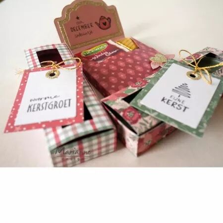 Gabarit - Boite pour 3 bougies chauffe-plat - Marianne Design