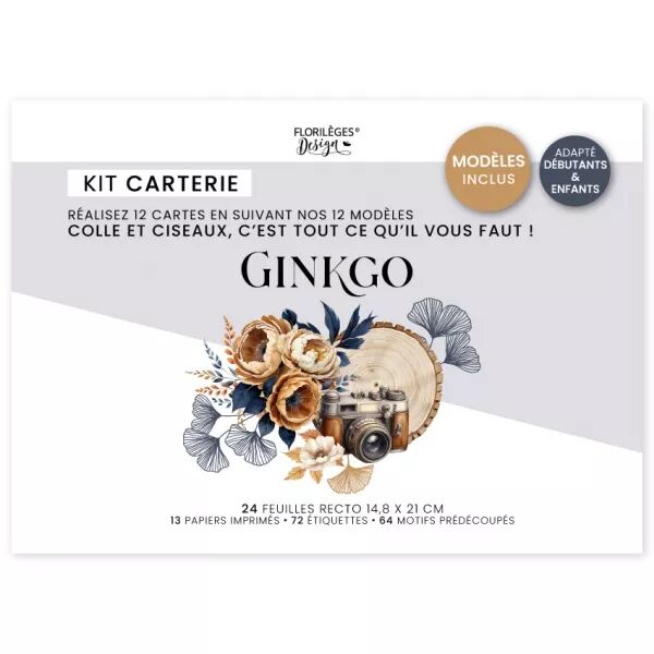 Kit cr�atif - Ginkgo - cartes - Floril�ges Design