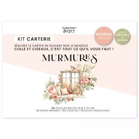 Kit cr&eacute;atif 12 cartes MURMURES - Floril&egrave;ges design