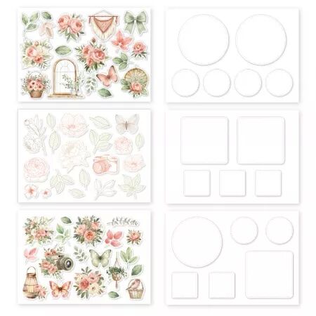 Kit cr&eacute;atif 12 cartes MURMURES - Floril&egrave;ges design