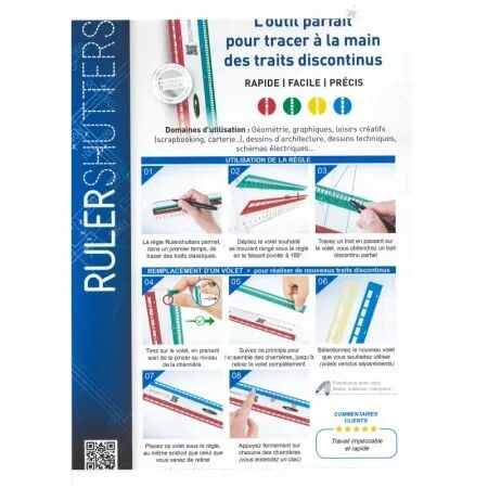 Kit de volets pointillés (jaune et bleu) - Rulershutters