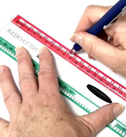 Kit de volets pointill&eacute;s (vert et rouge) - Rulershutters