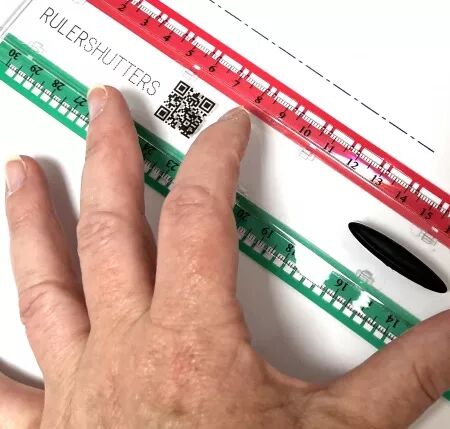 Kit de volets pointill&eacute;s (vert et rouge) - Rulershutters