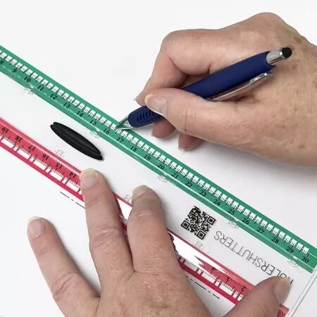 Kit de volets pointill&eacute;s (vert et rouge) - Rulershutters