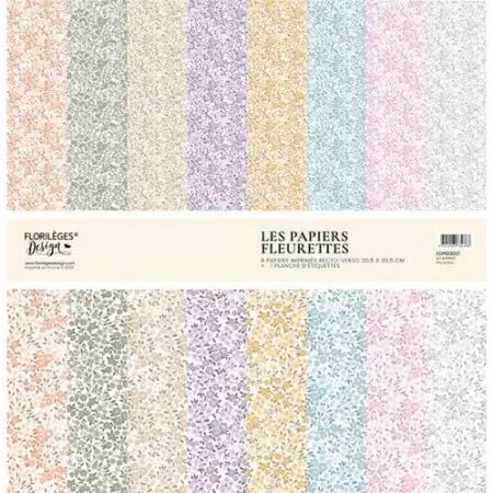 Kit papiers - A petits pas - Papiers Fleurettes