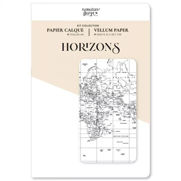 Kit papiers calques A4 - Horizons - Floril�ges Design