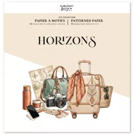 Kit papiers imprim&eacute;s - Horizons - Floril&egrave;ges Design
