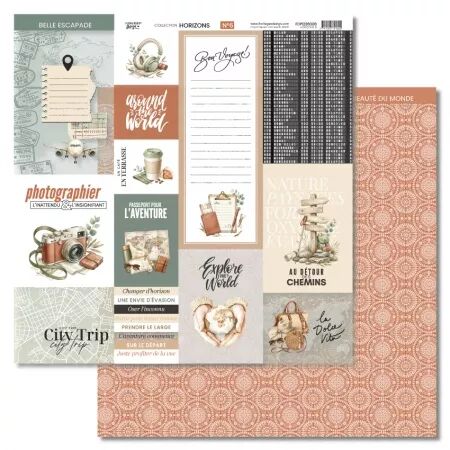 Kit papiers imprim&eacute;s - Horizons - Floril&egrave;ges Design