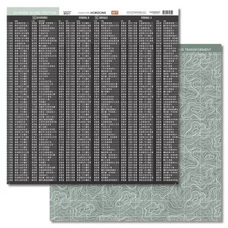 Kit papiers imprim&eacute;s - Horizons - Floril&egrave;ges Design