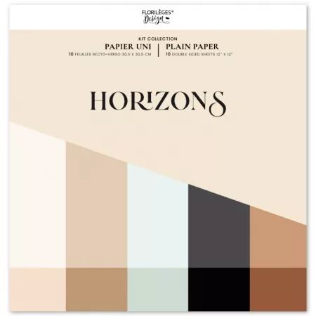 Kit papiers unis - Horizons - Floril&egrave;ges Design