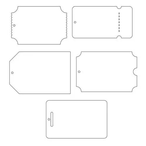 Light chipboard - Travel Journal - album pages tags