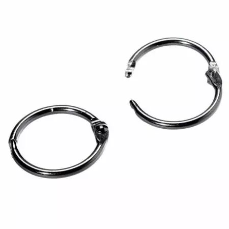 lot de 2 Anneaux bris�s 32 mm - Argent