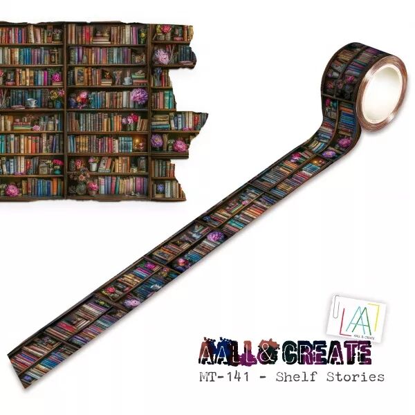 Masking Tape MT-141 - Shelf Stories - Biblioth�que (Layer-it-Up!) - AALL & Create