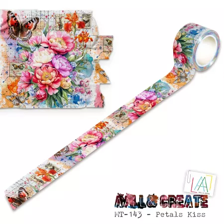 Masking Tape MT-143 - Petal Kiss (Layer-it-Up!)- Fleurs en Pôt - AALL & Create