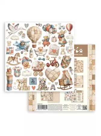 Mini collection papier - 20x20 cm - Baby - Stamperia