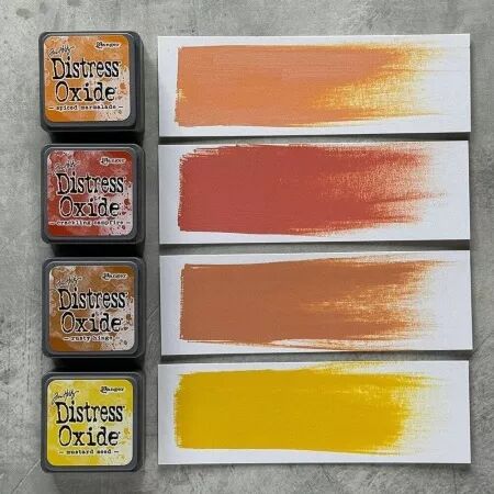 Mini Distress Oxide Pads Kit 02 - Jaune orange - RANGER