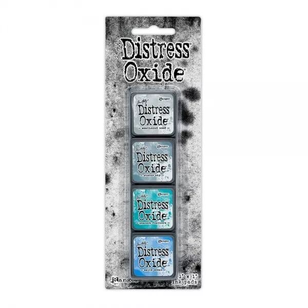 Mini Distress Oxide Pads Kit 04 - Bleus gris - RANGER