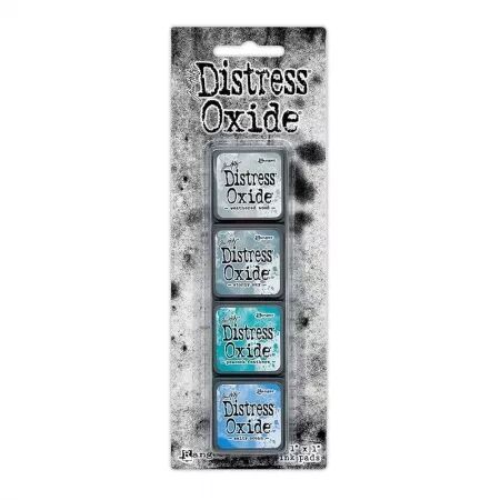 Mini Distress Oxide Pads Kit 04 - Bleus gris - RANGER