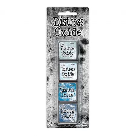 Mini Distress Oxide Pads Kit 10 - Bleu - RANGER