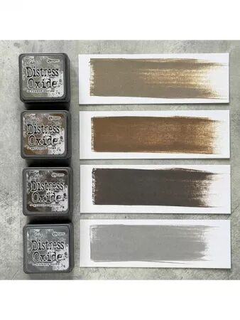 Mini Distress Oxide Pads Kit 12 - Marron gris - RANGER