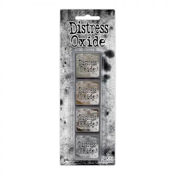 Mini Distress Oxide Pads Kit 12 - Marron gris - RANGER