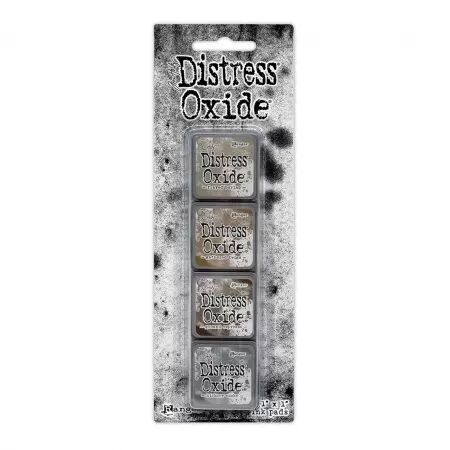 Mini Distress Oxide Pads Kit 12 - Marron gris - RANGER