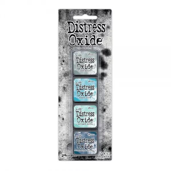 Mini Distress Oxide Pads Kit 16 - Bleu - RANGER