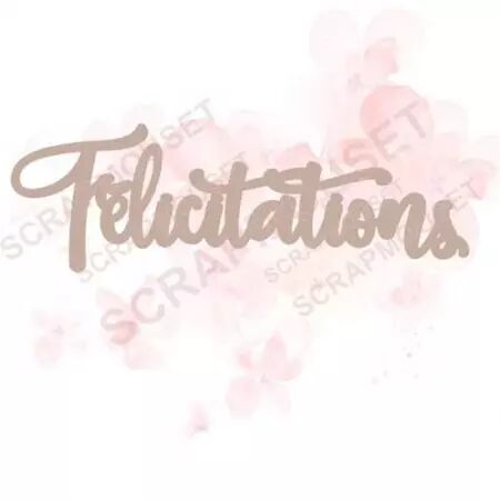 Mot en carton - Félicitations