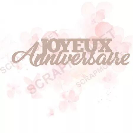 Mot en carton - Joyeux Anniversaire