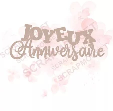 Mot en carton - Joyeux Anniversaire