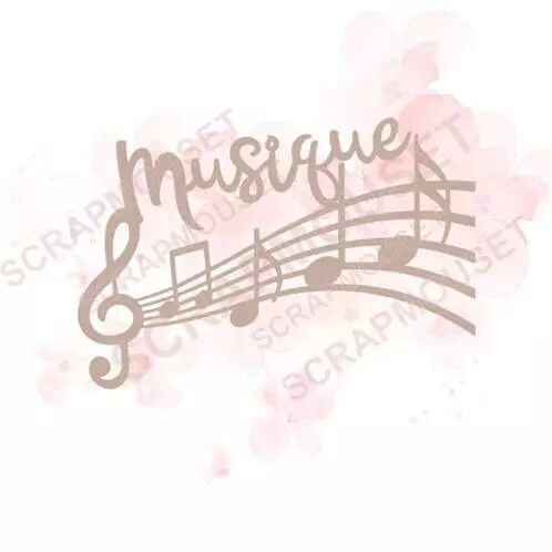 Mot en carton - Musique sur port�e musicale