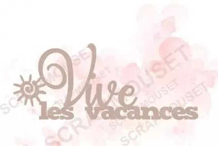 Mot en carton - Vive les vacances